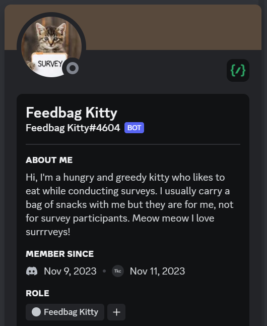 Custom Survey Bot